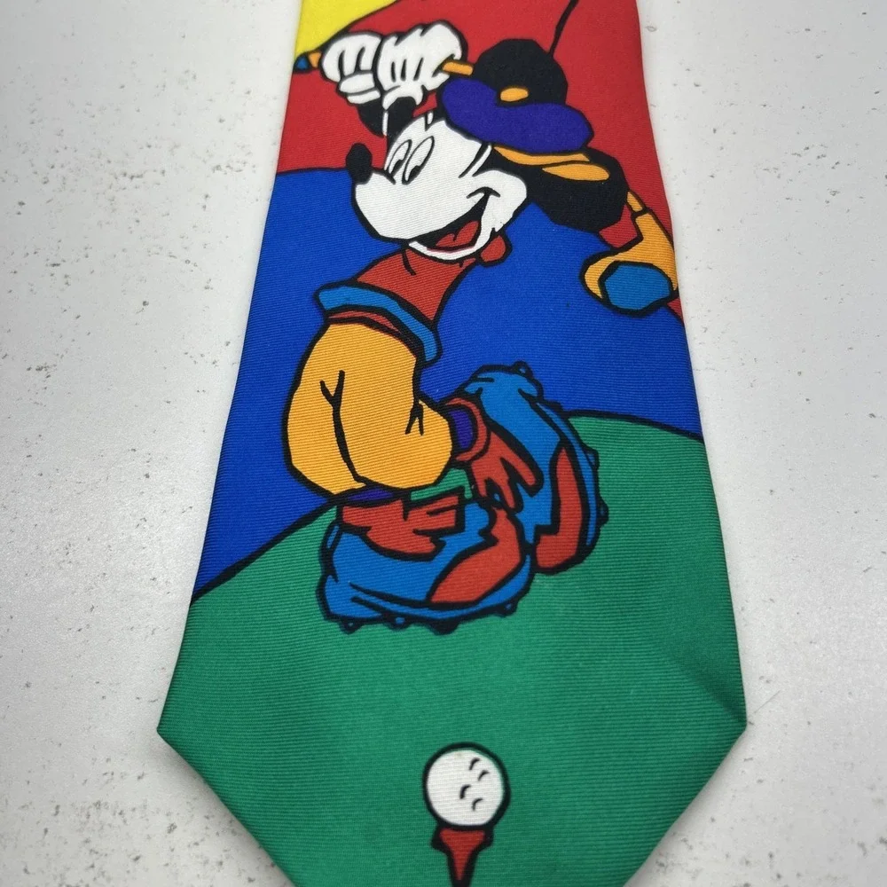 Vintage Mickey & Co Disney Mickey Mouse Golf Tie Balancine Inc‎ 100% Silk